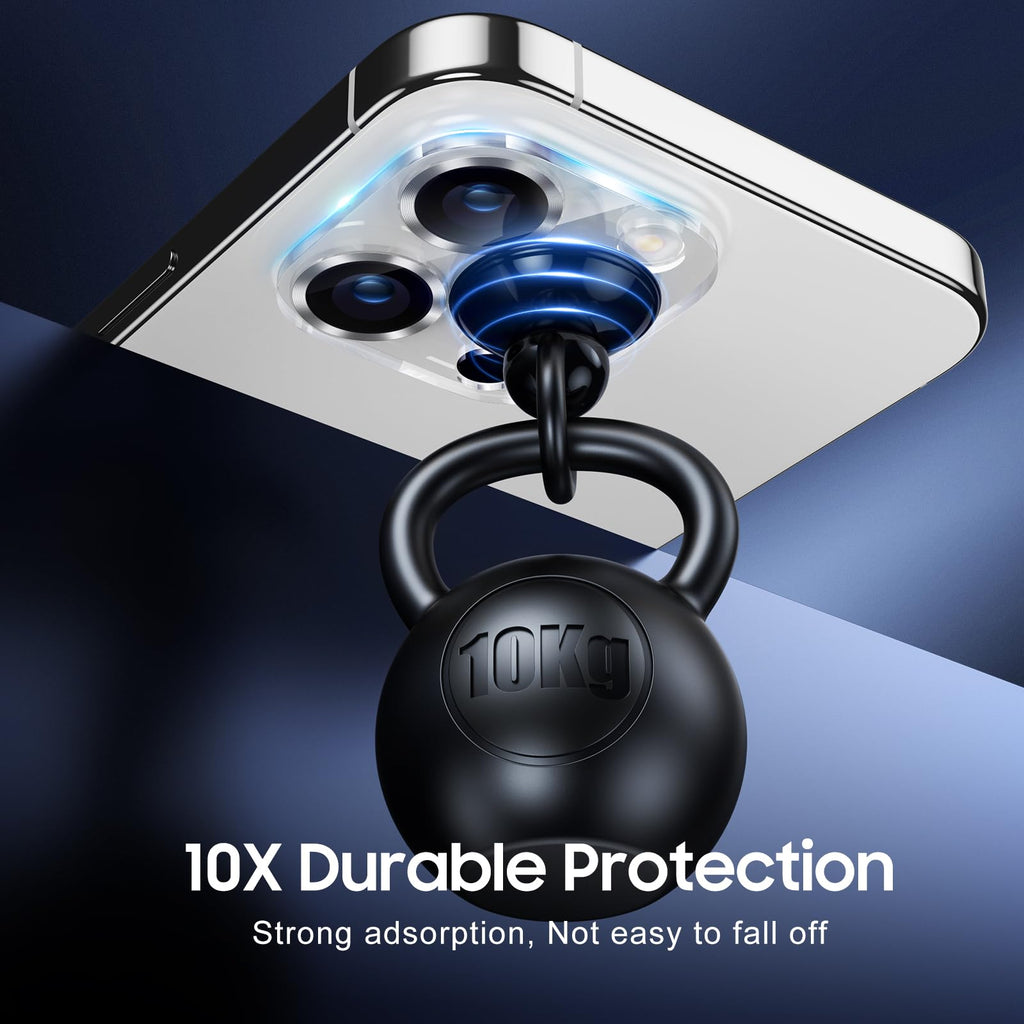 UniqueMe for 3 Pack iPhone 15 Pro/15 Pro Max Camera Lens Protector-Silver