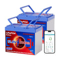 MARSENERGY 12V 100Ah LiFePO4 Lithium Battery with Bluetooth,100A BMS,2-Pack