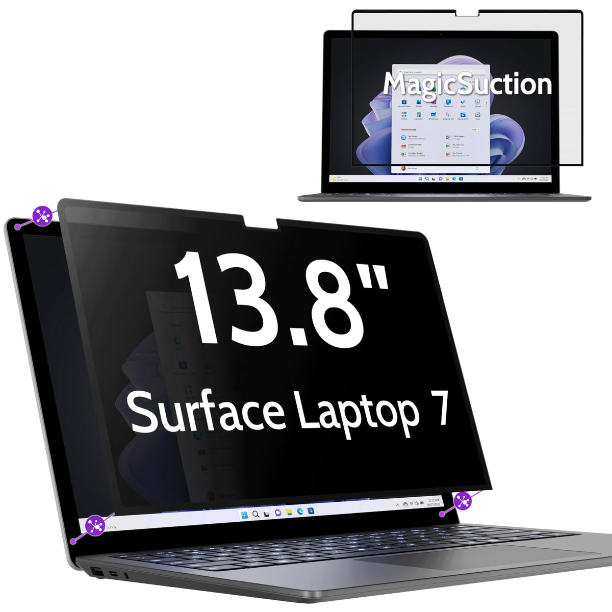 Peslv Nano‑Suction Privacy Screen for MacBook Air 15 Inch