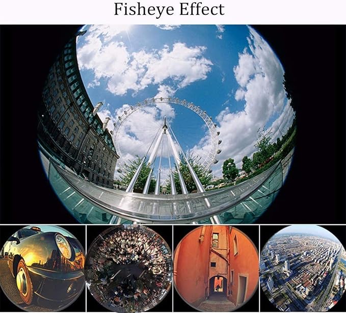 3 in 1 Cell Phone Camera Lens Kit Wide Angle Macro Fisheye Lens Universal for Smart Phones iPhone Samsung Android Black
