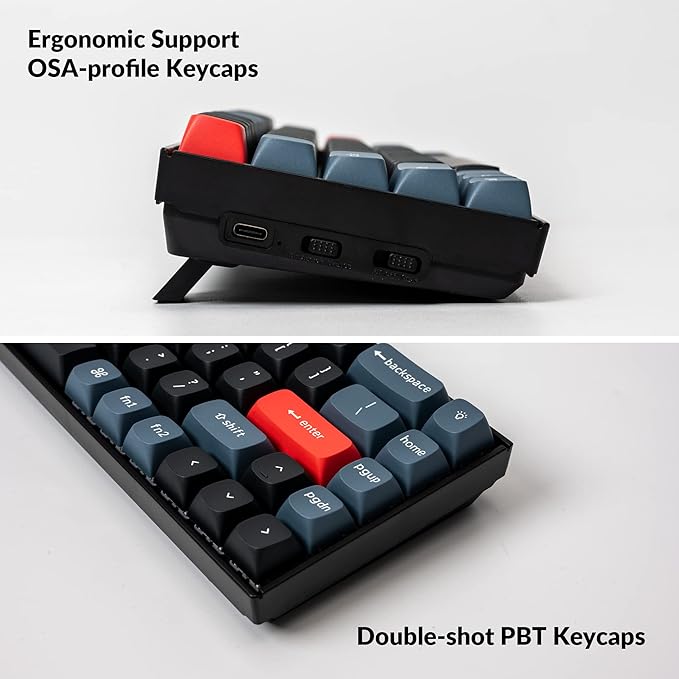 Keychron K6 Pro Wireless Custom Mechanical Keyboard, QMK/Launcher Programmable Macro, Hot-Swappable Keychron K Pro Brown Switch, 65% Layout White Backlit Office Keyboard for Mac Windows Linux