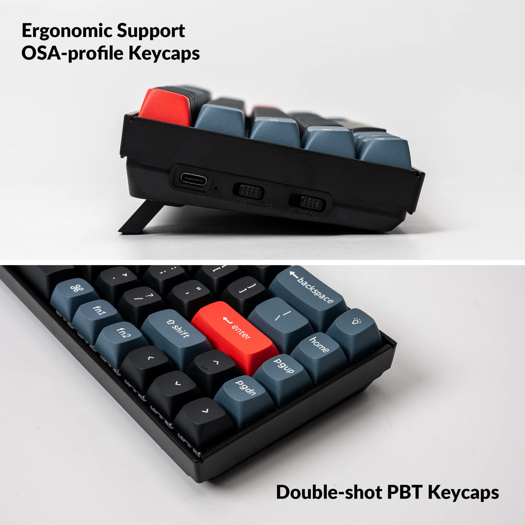Keychron K6 Pro Wireless Custom Mechanical Keyboard, QMK/Launcher Programmable Macro, Hot-Swappable, 65% Layout White Backlit Office Keyboard for Mac Windows Linux