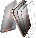 3 Pack for iPhone 15 Pro Max Tempered Glass Screen Protector, Dust Free CABIN, Auto Positioning, Bubble Free, High Definition, Easy Installation,9H+ Hardness