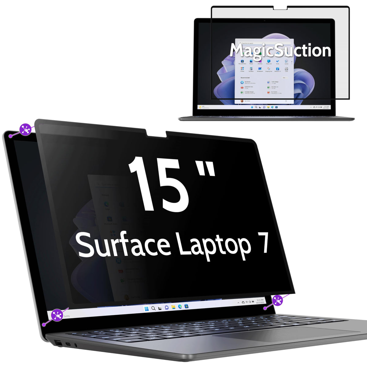 Peslv Nano‑Suction Privacy Screen for MacBook Air 15 Inch
