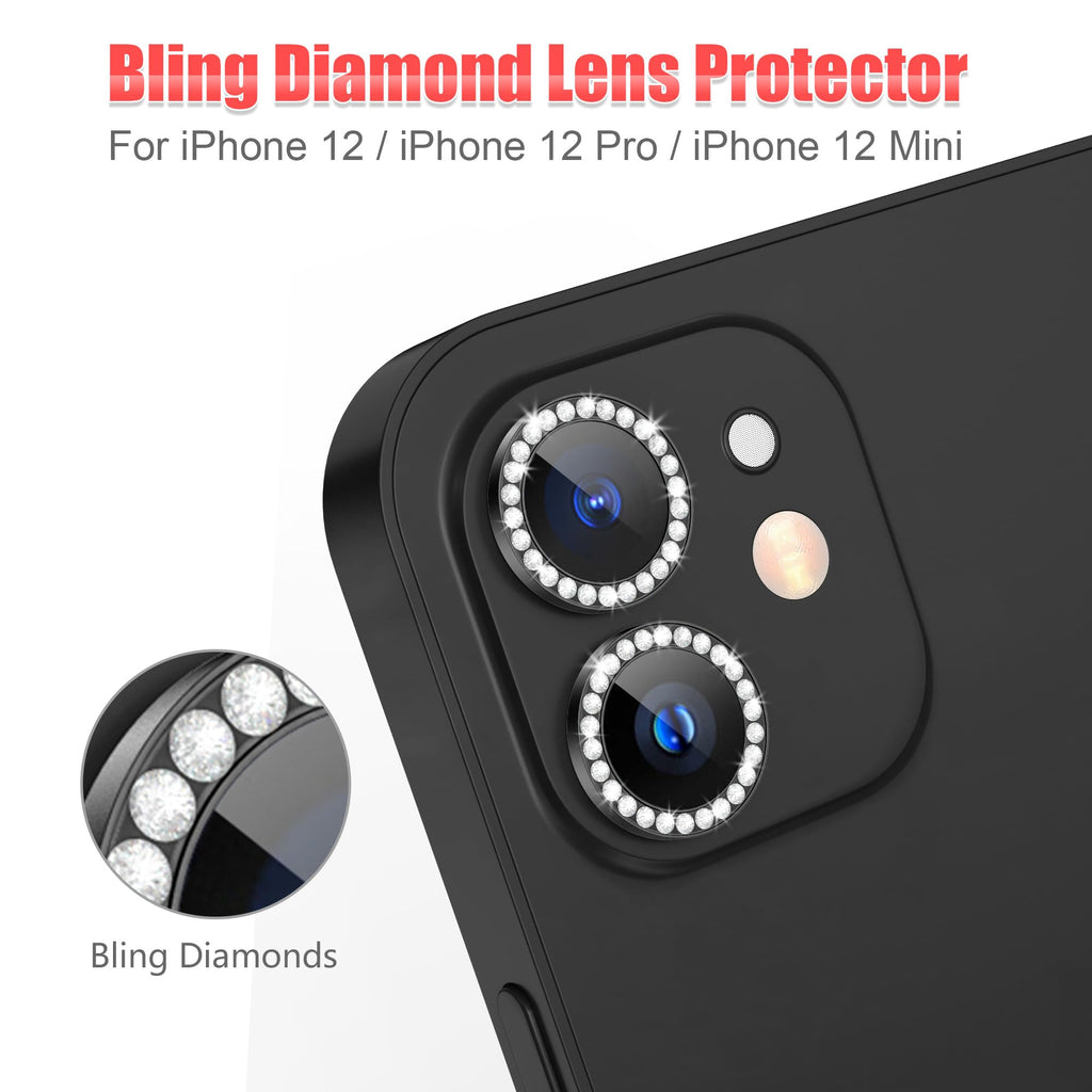 AGVEE 3+3 6 Pack for iPhone 12 & Mini & Pro Camera Lens Protector Cover