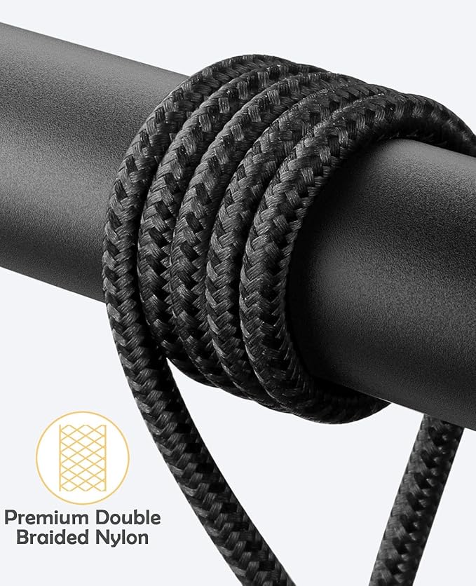 Apple USB C to Lightning Cable 2Pack - 6FT Right Angle 90 Degree iPhone Charging Cable - Long Nylon Braided - Compatible with iPhone 14/13/Pro/12/Max/11/XS/XR/8/Plus