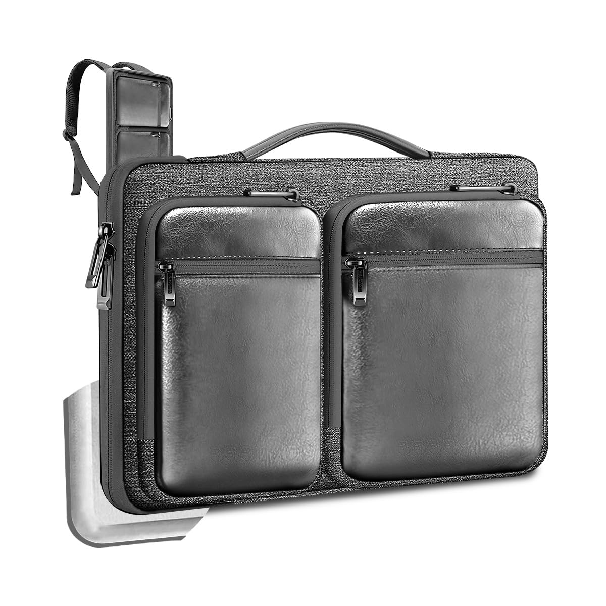 ZINZ 360 Protective Laptop Case 15" 15.6" 16" Sleeve, Water-Resistant Handbag with Straps Compatible with 16" MacBook Neo, MacBook Pro Air 16"/15", XPS 16" and Most 15" 15.6" 16" Notebooks,B01BL02