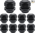 Cable Glands-PENGLIN 1-1/2" NPT Nylon Cable Connector, Strain Relief Cord Connector, IP68 Waterproof Adjustable Locknut(1-1/2 Inch (10-Pack))