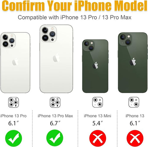 AGVEE 3+3 6 Pack for iPhone 13 Pro & Max Camera Lens Protector Cover
