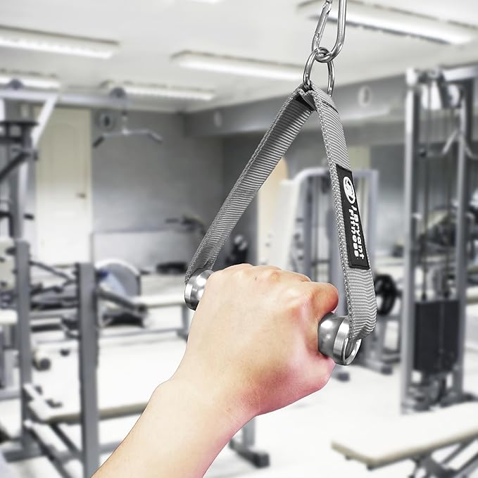 J Bryant Cable Machine Handles Attachment for Pulley Machine Heavy Duty Metal D Handle Aluminum Alloy Handle Grips Durable Workout Handles Pulley LAT Pulldown System