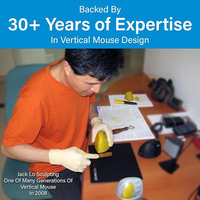 Evoluent – Inventor of The Vertical Mouse – VM4SW Ergonomic Vertical Mouse Right Hand Small Wireless USB, Sculpted for Comfort, Reduces Wrist Strain, Adjustable Speed, Customizable Buttons in Windows
