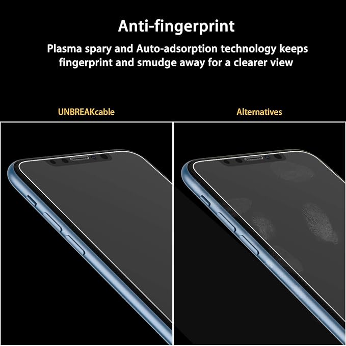 UNBREAKcable Screen Protector for iPhone 11/iPhone XR [2-Pack], Double Shatterproof Tempered Glass [Easy Installation Frame] [9H Hardness] [99.99% HD Clear] [Bubble Free] for iPhone 6.1 Inch