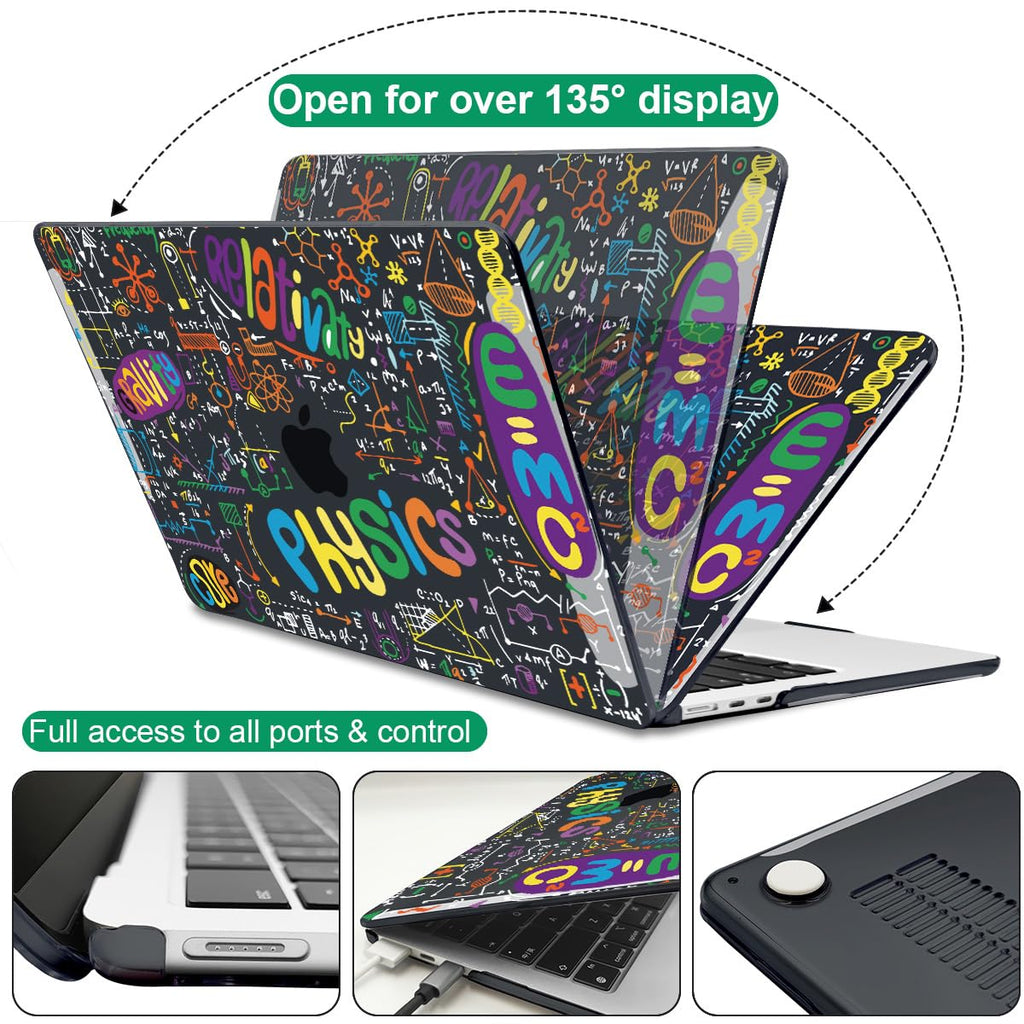 LCMOCICO for MacBook Air 13 Inch Case 2026 2025 2024 2023 2022 Release M5 A3449 M4 A3240 M3 A3113 M2 A2681, Scratch Resistant Plastic Hard Shell Case for MacBook Air 13.6 M5, Physical Chemistry1
