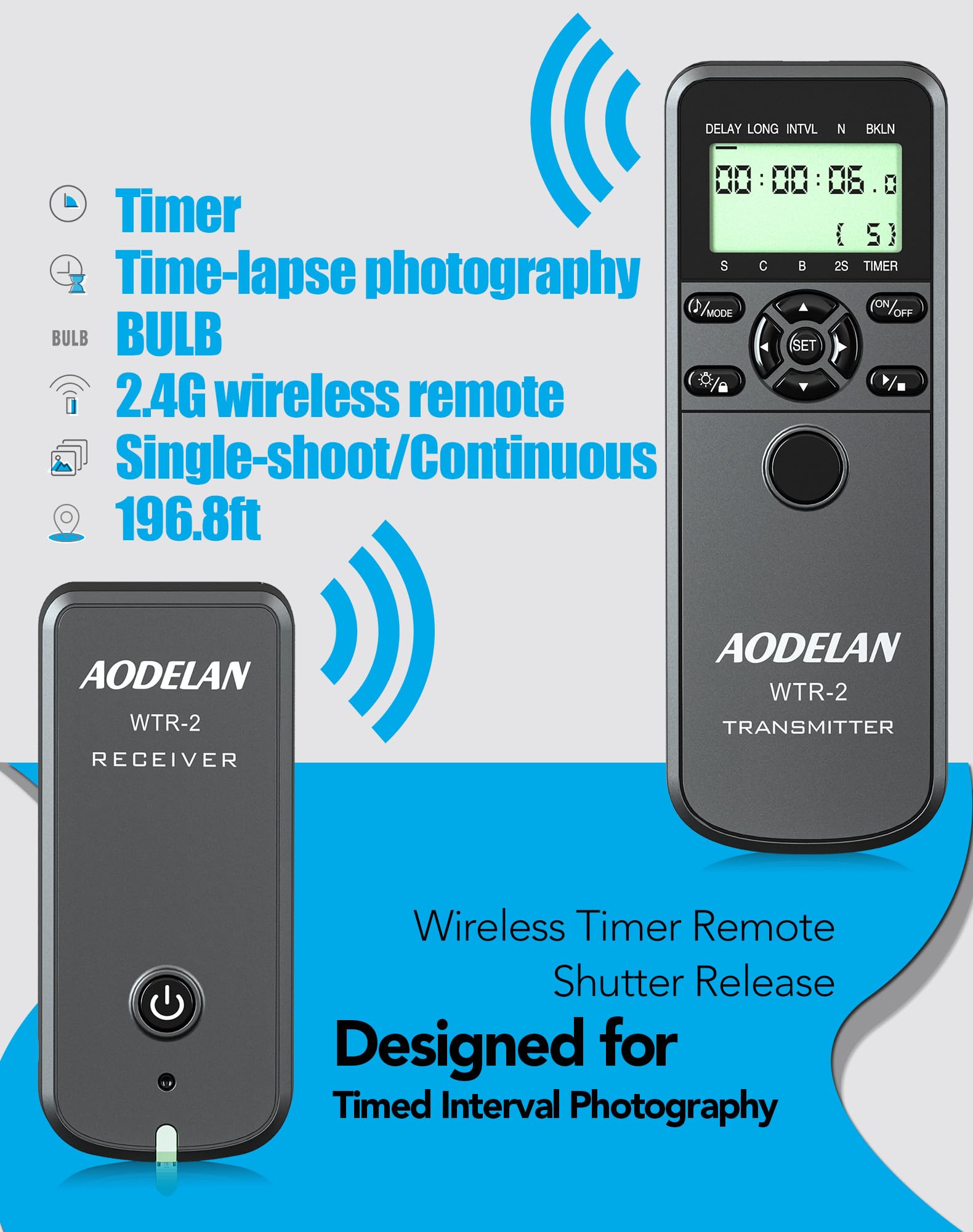 Camera Wireless Shutter Release for Canon Timelapse Remote Control