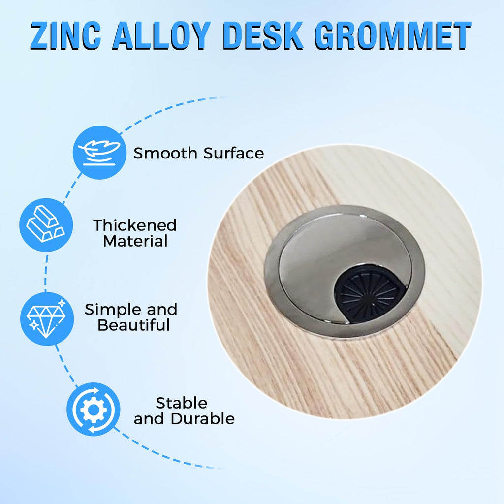 Desk Grommet 1-3/8" (35 mm), 2 Pcs Copper Red Desk Cord Hole Cover
