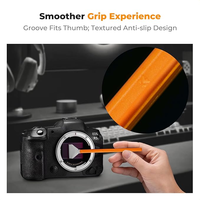 K&F CONCEPT 24mm Full Frame Sensor Cleaning Swab*6 + 20ml Sensor Cleaner, DSLR SLR Digital Camera CMOS and CCD Sensor Cleaning Swab Kits for Nikon Sony Canon Camera Clean