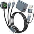 Travel Essentials for Apple Watch Charger,3 in 2 USB C Cable PD20W Block for Multi Charging Cable Cord,Vacation Camping RV Essentials Portable Designed for iWatch &iPhone 17-11 -4.1FT