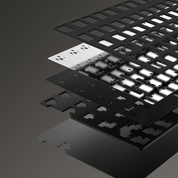 KEEBMONKEY WOBKEY Crush 80 Reboot CNC Aluminum 5-Second Quick-Release Triple-Mode Connectivity Mechanical Keyboard with Superior Acoustics (Pro Red)