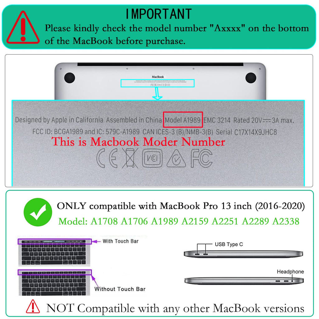 LanBaiLan Compatible for MacBook Pro 13 inch with Touch Bar 2022 2020 2019 2018 2017 2016 Release M1 M2 A2338 A2289 A2251 A2159 A1989 A1706 A1708, Laptop Hardshell Case and Keyboard Cover, Art Scenery