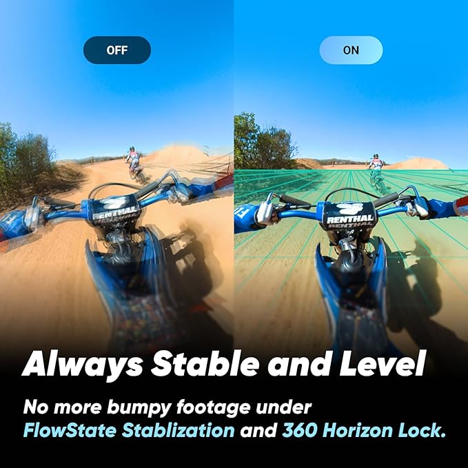 Insta360 X3 Action Bundle-Waterproof 360 Action Camera with 1/2" 48MP Sensors, 5.7K 360 Active HDR Video, 72MP 360 Photo, 4K Single-Lens, 60fps Me Mode, Stabilization, 2.29" Touchscreen, AI Editing