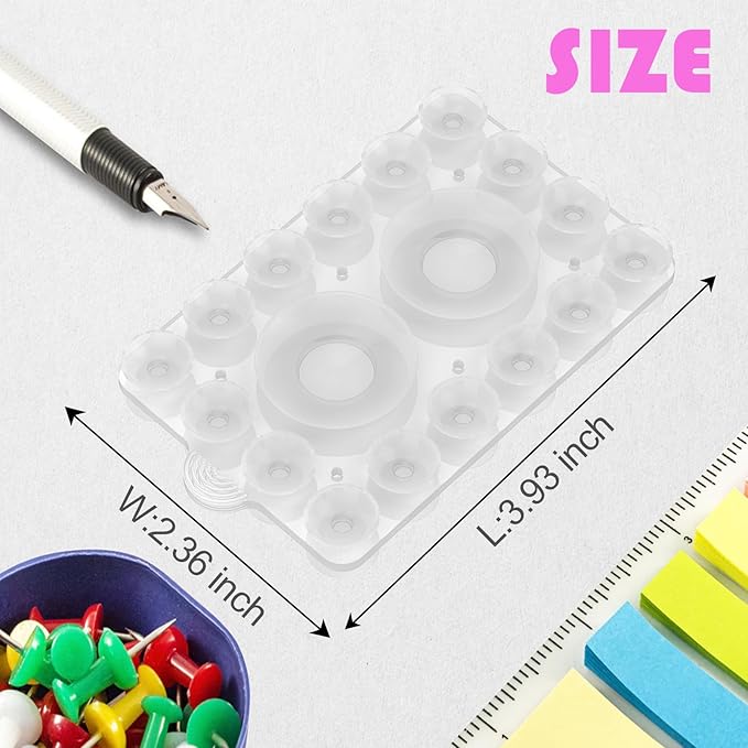 ZYCCER Double Sided Silicone Suction Phone Holder Mount,Compatible with iPhone and Android Cases Hands-Free Mirror Shower Phone Mount Strong Grip Holder (Transparent, Double Sided 2PCS)
