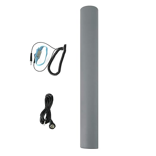 MWRF ESD Mat Kit with Wrist Strap and Grounding Cord (20 Inches x 24 Inches x 0.12 Inch, Grey) - MWRF Source