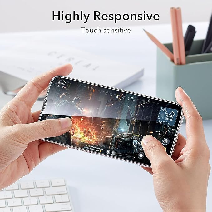 ESR 3 Pack for iPhone 14 Pro Screen Protector, [9H Hardness] [Military Grade Shatterproof] Tempered Glass Film with Easy Installation Tool, HD Clear, Scratch Resistant
