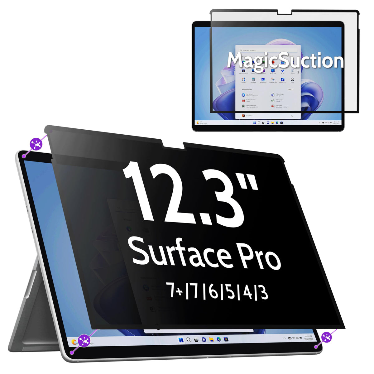 Peslv Nano‑Suction Privacy Screen for MacBook Air 15 Inch