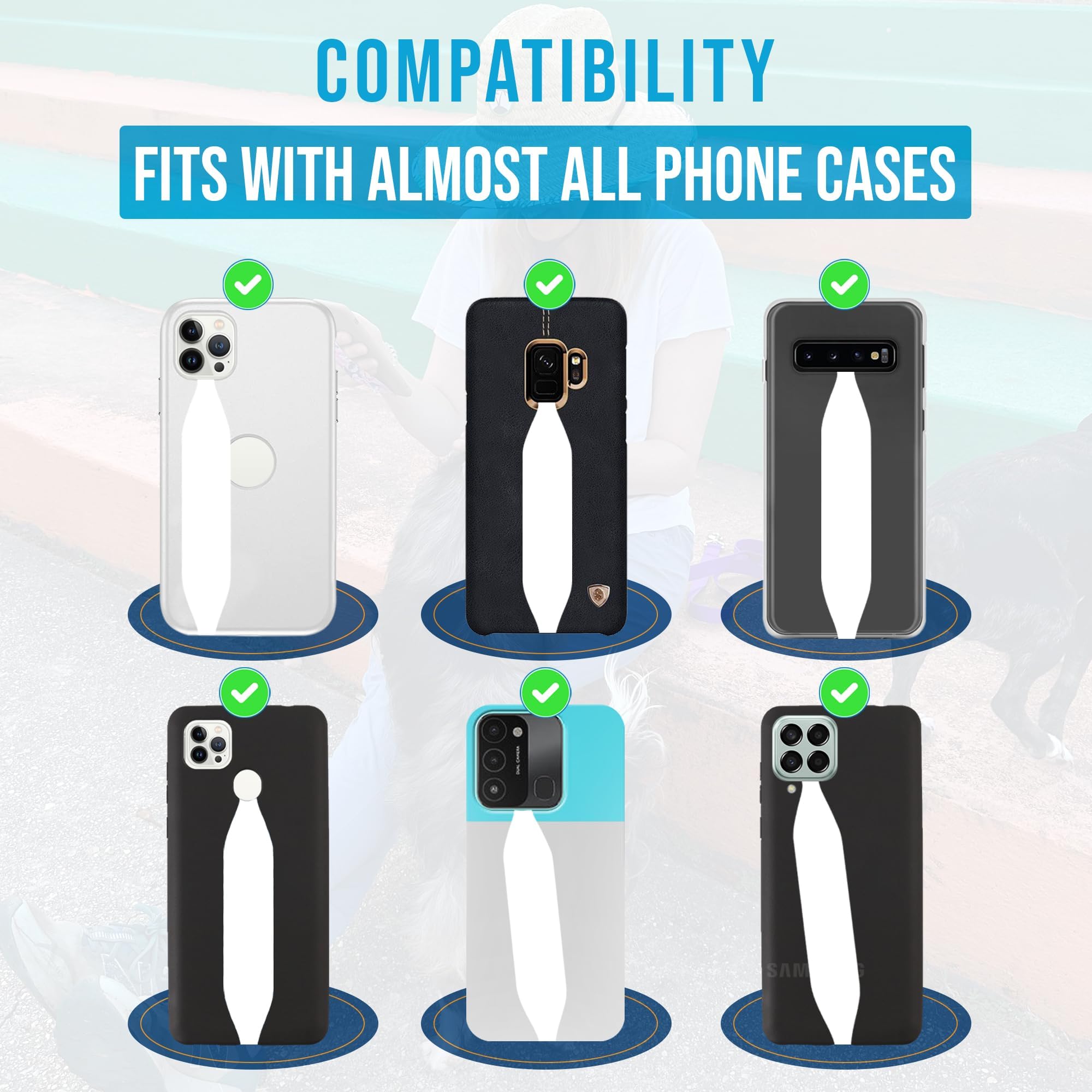 Switchbands Animal Print Phone Grip Strap – Reversible Elastic Strap, Drop Protection, Adhesive-Free, Arthritis Friendly, Wireless Charging Compatible, Universal Fit – Leopard & Pink Tie dye