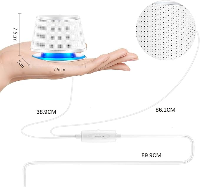 SW102 Computer Speakers, 5Wx2, Deep Bass in Small Body, Stereo 2.0 USB Powered 3.5mm Aux Multimedia Speakers, Built-in Bottom Bass Radiators, PC Laptop Desktop Speakers, White