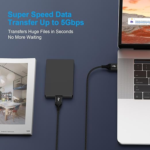USB 3.0 A to A, 6 FT, Male to Male Cable Double End USB Cord Data Transfer Cord for External Hard Driver,DVD Player,Laptop Cooler,TV,Sound Bar,Monitor,USB3.0 Hub,Projector,Set Up Box,Printer,Camera