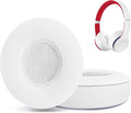 Replacement Ear Pads for Beats Solo 2 & Solo 3 Wireless On-Ear Headphones, Ear Cushions, Headset Earpads, Ear Cups Cover with Soft Protein Leather (White)