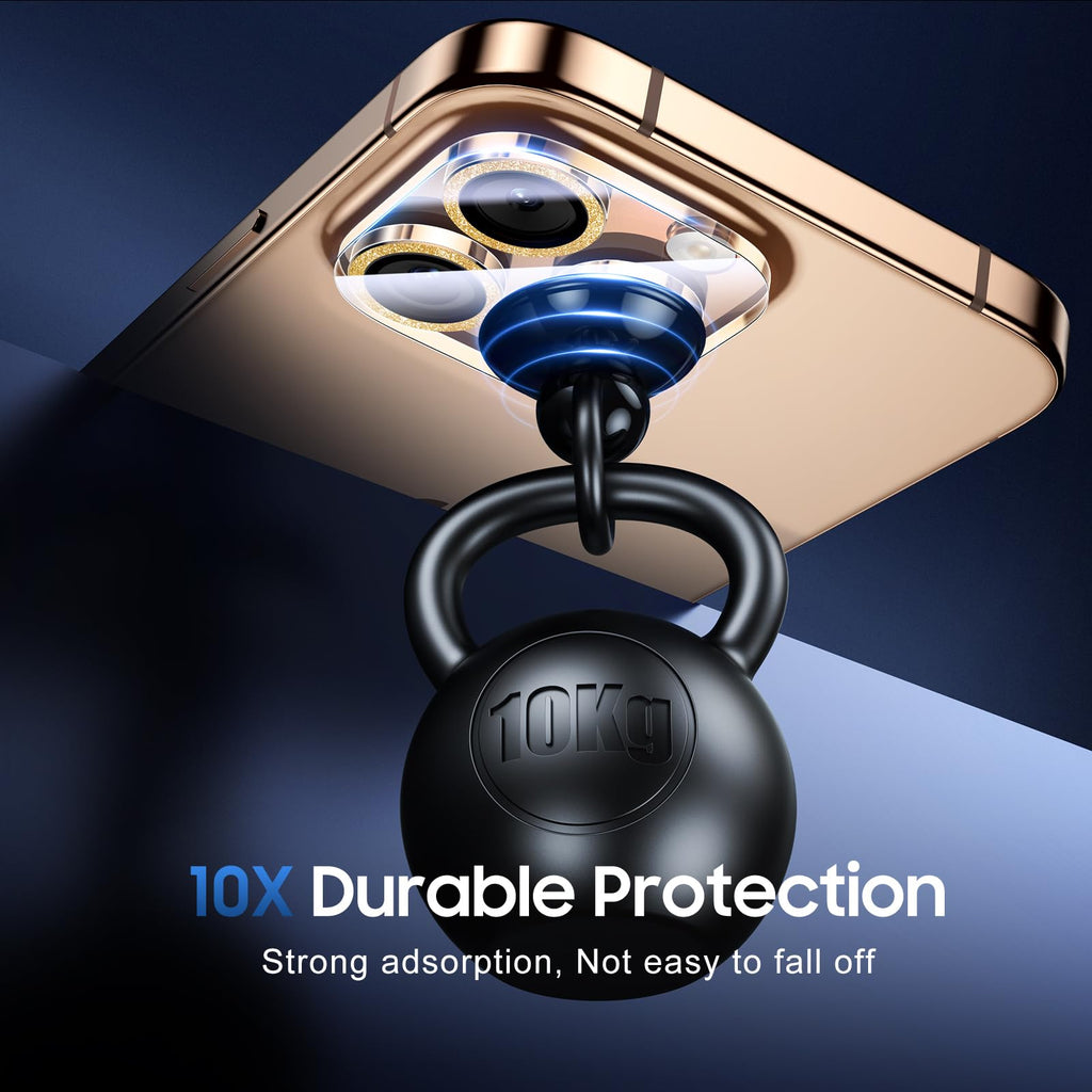 UniqueMe for 3 Pack iPhone 16 Pro/16 Pro Max Camera Lens Protector- Gold