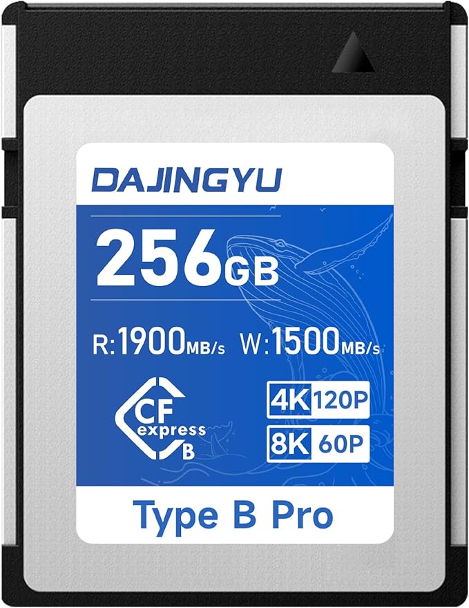 256GB CFexpress Type B Memory Card Up to 1900/1500 MB/s Read/Write- Shooting Video and Photo 4K/120P RAW Compatible with Nikon Canon panasonic Fujifilm Camera