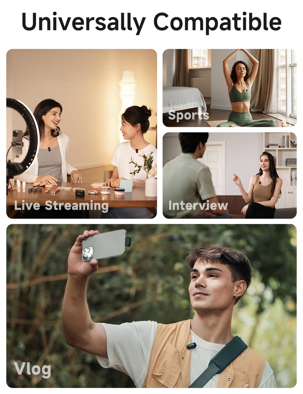 MAONO Wave T1 Mini Lavalier Microphone for iPhone/Android with USB C Plug