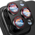 Camera Lens Protector for iPhone 16 Pro Max/iPhone 16 Pro/iPhone 15 Pro Max/iPhone 15 Pro/iPhone 14 Pro Max/14 Pro , [Military Grade Shatterproof][Full Coverage Metal] [Strong Adsorption] 9H Metal Aluminum Alloy Tempered Glass Camera Screen Cover, [Cas...