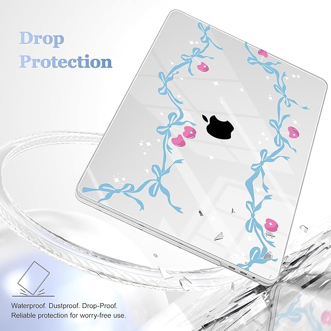 for MacBook Pro 16 inch Case 2019 2020 Release Model A2141, Plastic Hard Shell Cover with Keyboard Cover & Screen Protector for MacBook Pro 16 inch with Touch Bar & Touch ID, Cherry Bow