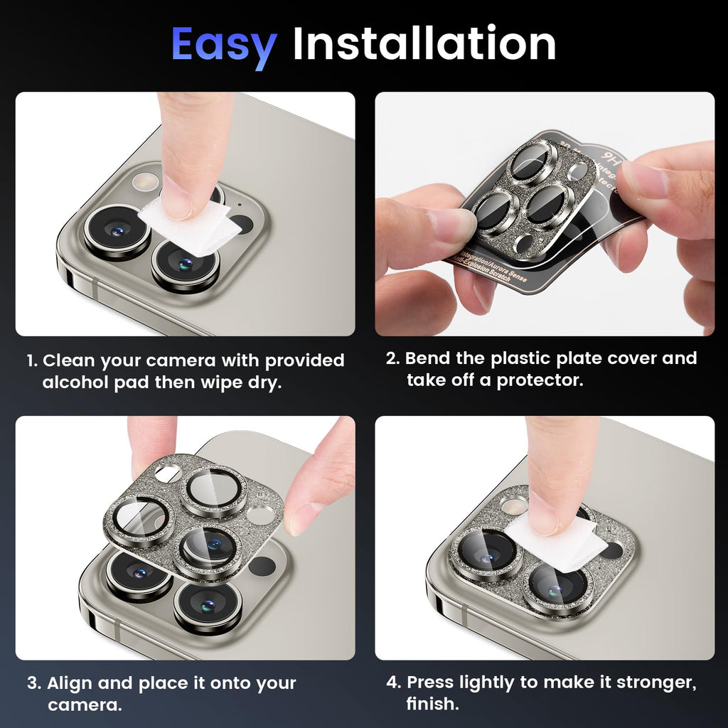Tensea for iPhone 16 Pro Max/16 Pro/14 Pro Max/14 Pro Camera Lens Protector
