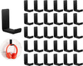Weewooday 16 Pcs Headphone Hanger Headphone Holder Wall Hook Desk Bulk Adhesive Headset Wall Mount Stand General Purpose (Black)