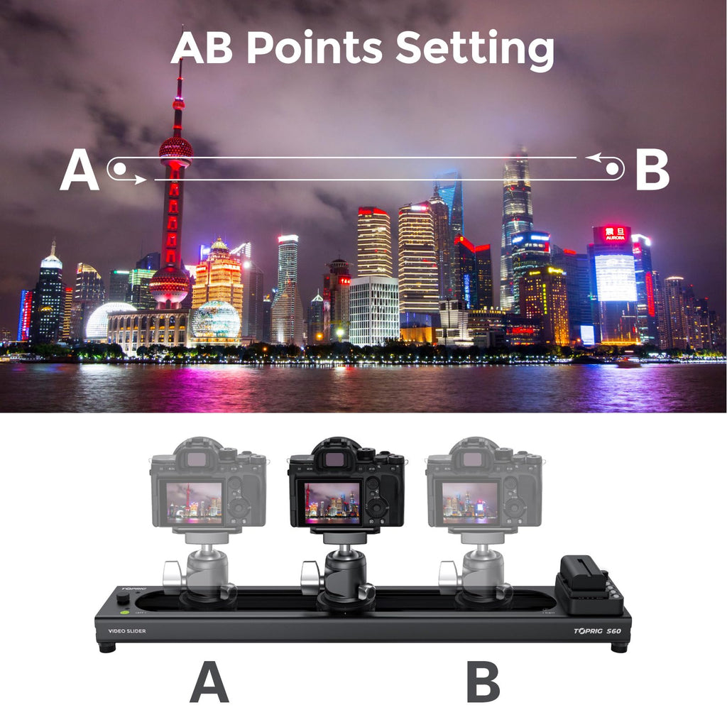 Accsoon Toprig S40 Motorized Camera Slider 40cm/16 App Wireless Control Carbon Fiber Dolly Rail Slider Support IME Lapse Photography