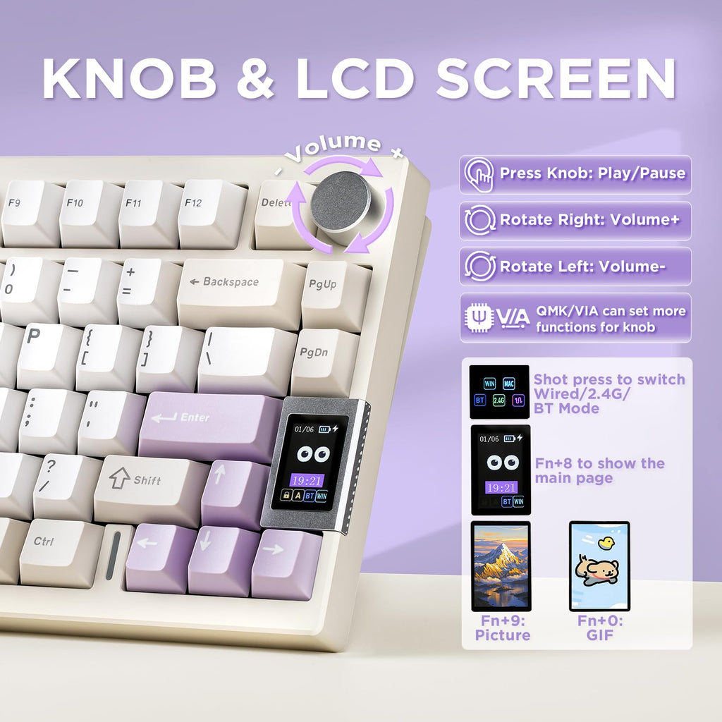 YUNZII AL80 QMK/VIA Aluminum Wireless Mechanical Keyboard