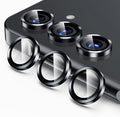 Korecase for Galaxy S25 Plus Camera Lens Protector, 9H Tempered Glass Anti Scratch Camera Screen Protector Shockproof Film Shcokproof Metal Ring Lens Protecor for Galaxy S25+Plus (Black)