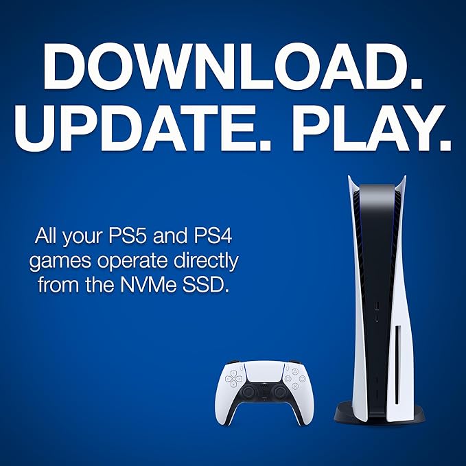 Seagate Game Drive PS5 NVMe SSD for PS5 1TB Internal Solid State Drive - PCIe Gen4 NVMe 1.4, Officially Licensed, Up to 7300MB/s with Heatsink (ZP1000GP3A1011)