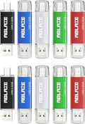 ABLAZE 32GB Type C Flash Drive 10 Pack, Dual USB 2.0+USB C Memory Stick Thumb Drive Compatible with iPhone 16/15, Android Smartphone, Computers, Tablets, Mac,iPad,PC