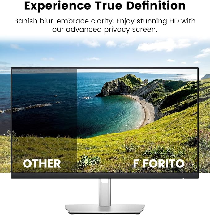 F FORITO 22 Inch 16:10 360°Privacy Screen Protector for Computer Monitor, Removable Eye Protection Anti Blue Light Anti Glare Computer Screen Privacy Shield for 22" Widescreen Monitors