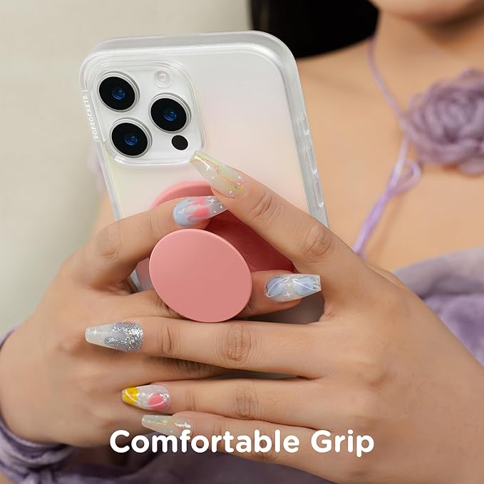 PopSockets Kick-Out Grip for MagSafe, Phone Grip with Built-in Phone Stand, Adjustable Kickstand for Portrait or Landscape, Strong Magnetic Hold, Wireless Charging Compatible - Putty