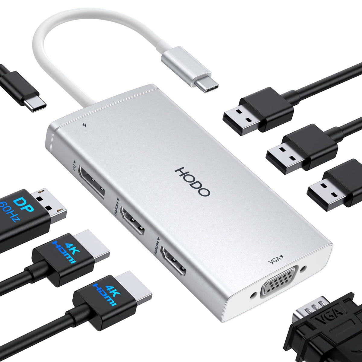 USB C Docking Station Dual Monitor for HP,Laptop Docking Station 3 Monitors