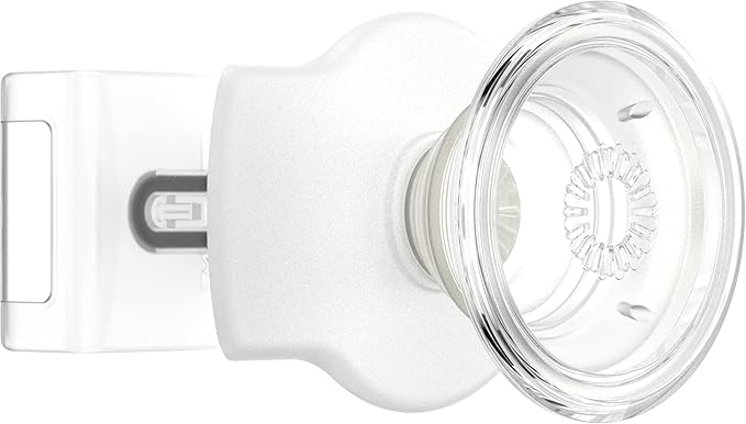 PopSockets Phone Grip Slide for Phones and Cases, Sliding Phone Grip with Expanding Kickstand - Clear on White