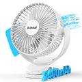 Svinkal usb Personal Clip on Fan 2400mAh Battery Operated 6in, Type C, 3 Speed, 720 adjustment, Small Portable Fan for Table, Bedroom, Desk, dormitory, Camping, Stroller, Golf Cart