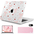 Mektron Case for MacBook Pro 16" M4 A3403 A3186 M3 A2991 M2 A2780 M1 A2485 (2021/2023/2024) Pro/Max with Touch ID, Hard Shell Plastic Laptop Cover Keyboard Cover Screen Protector, Pink Bows-Hearts